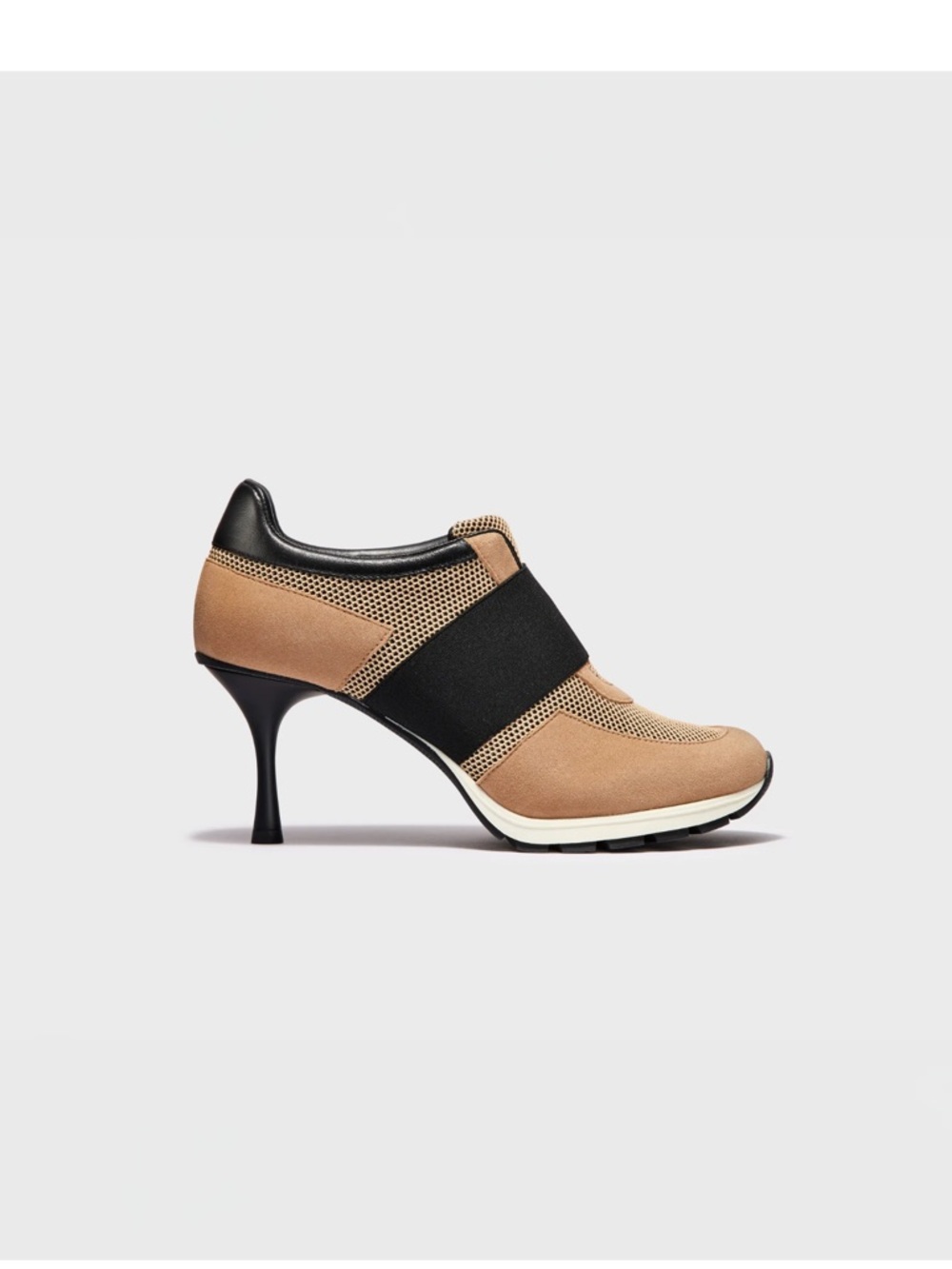 Sneex Icon High Heel-Camel/Black